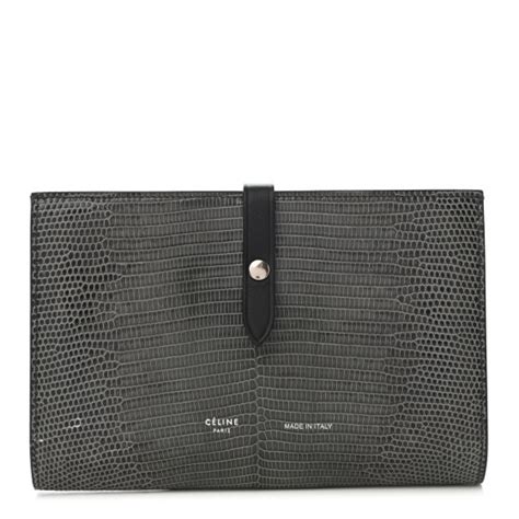 wallet on strap celine|Celine lizard wallet.